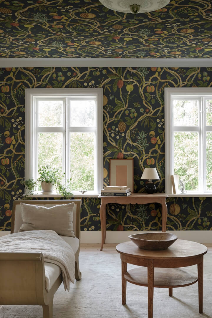 Fototapeta botaniczna Sandberg S10582 Tree of Life Mural Dark Blue Herbarium