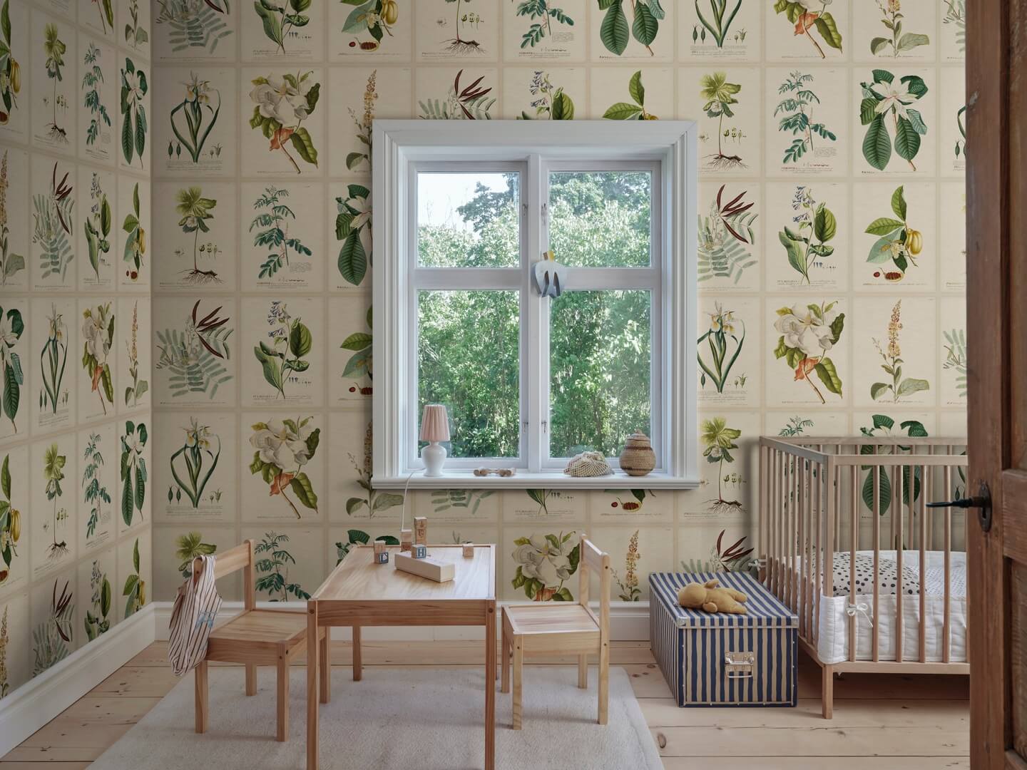 Fototapeta botaniczna vintage Sandberg S10598 Flora Green Herbarium