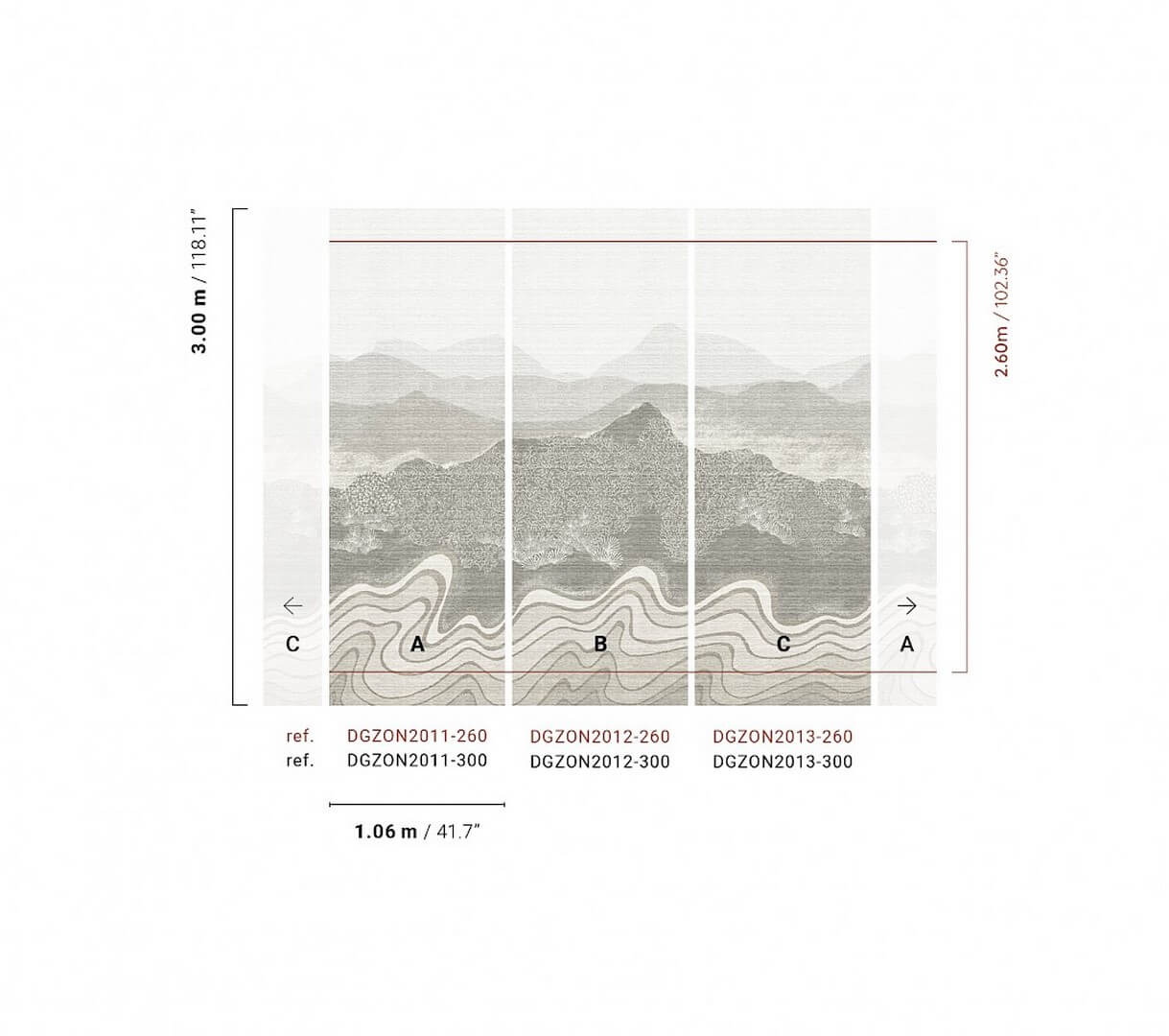 Mural abstrakcyjny pejzaż gór Masureel DGZON2012 Nebula Amazone