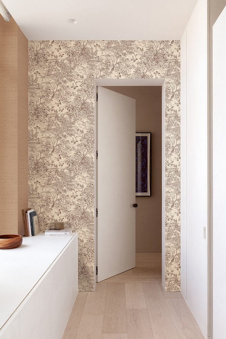 Tapeta dżungla w stylu Toile de Jouy Masureel ZON205 Scene Amazone