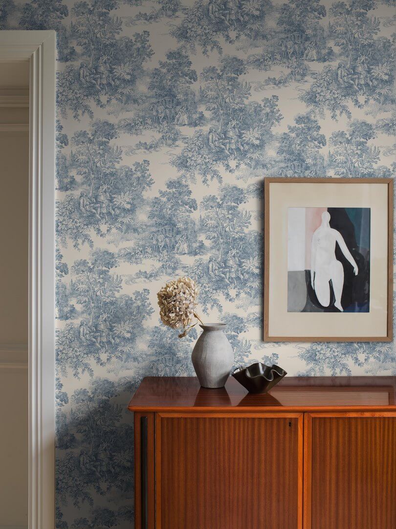 Tapeta scenki rodzajowe Boras Tapeter 7767 Toile de Jouy Adorn