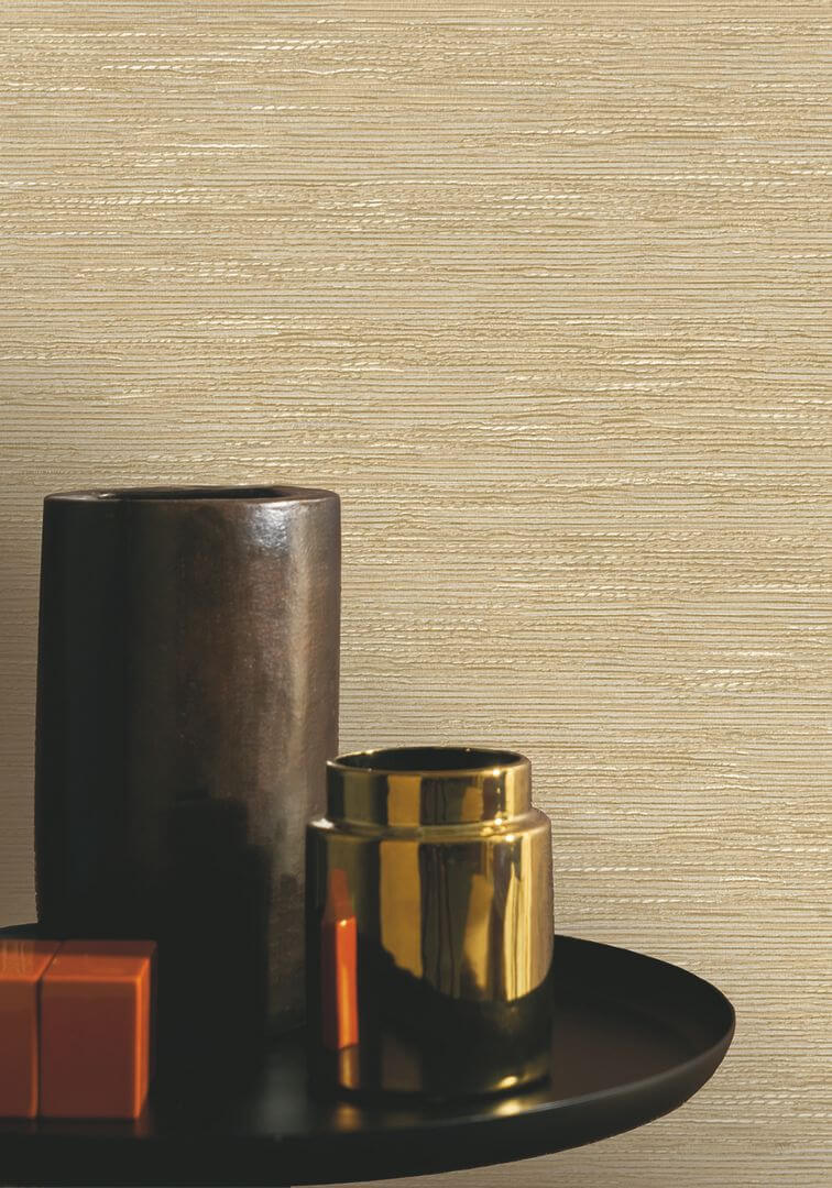 Tapeta płótno imitujące japońskie maty Casamance 75342446 Tatami Le Jacquard