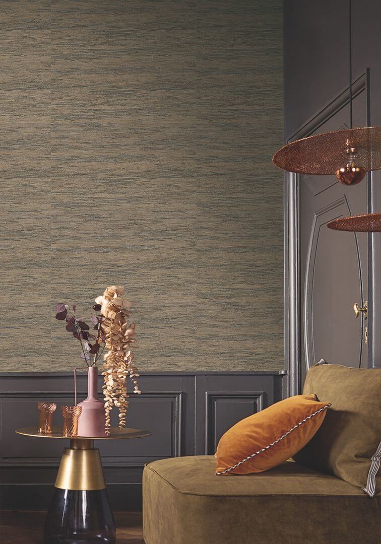 Tapeta płótno imitujące japońskie maty Casamance 75342650 Tatami Le Jacquard