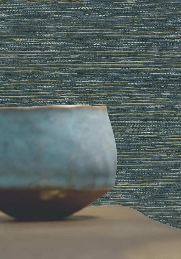 Tapeta płótno imitujące japońskie maty Casamance 75343772 Tatami Le Jacquard