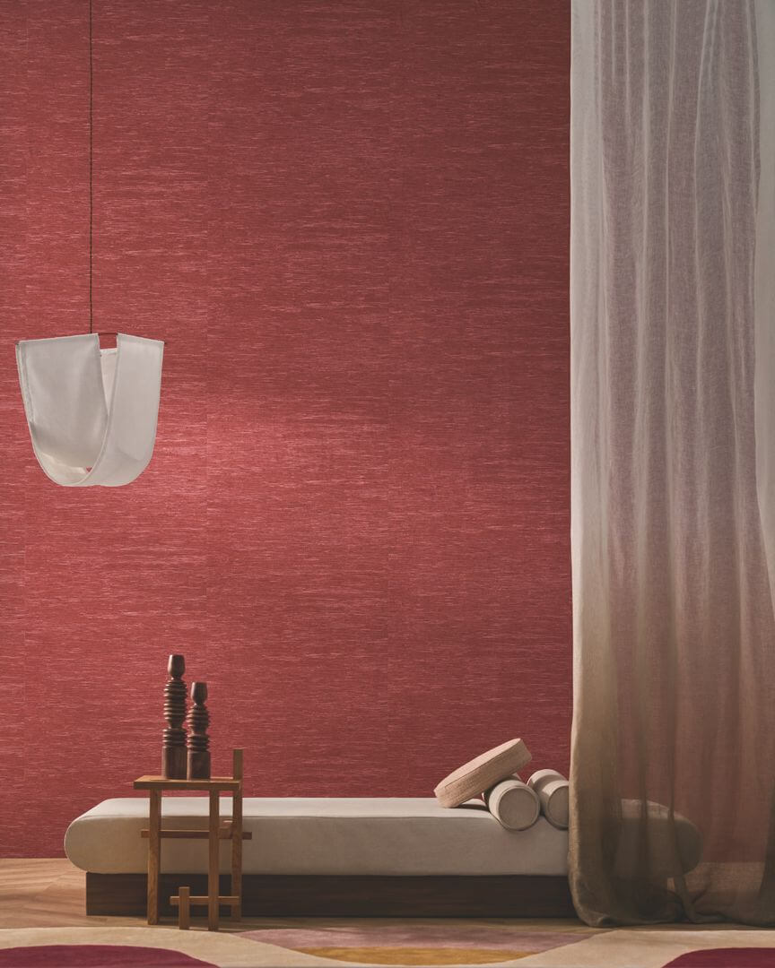 Tapeta płótno imitujące japońskie maty Casamance 75346528 Tatami Le Jacquard