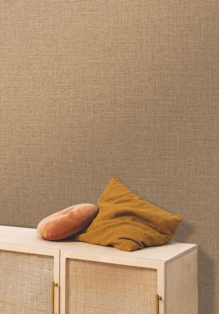 Tapeta imitująca płótno z juty Caselio 104011610 Uni Mat Jute Essentiel