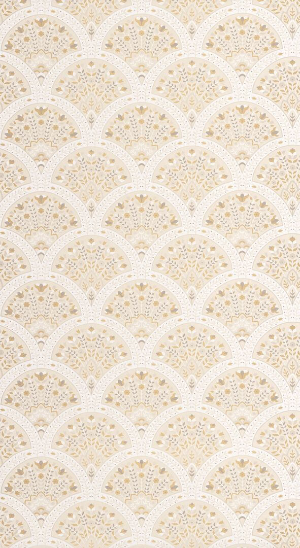 Tapeta eleganckie wachlarze z kwiatami Casadeco HETA 201191324 Wallace Heritage