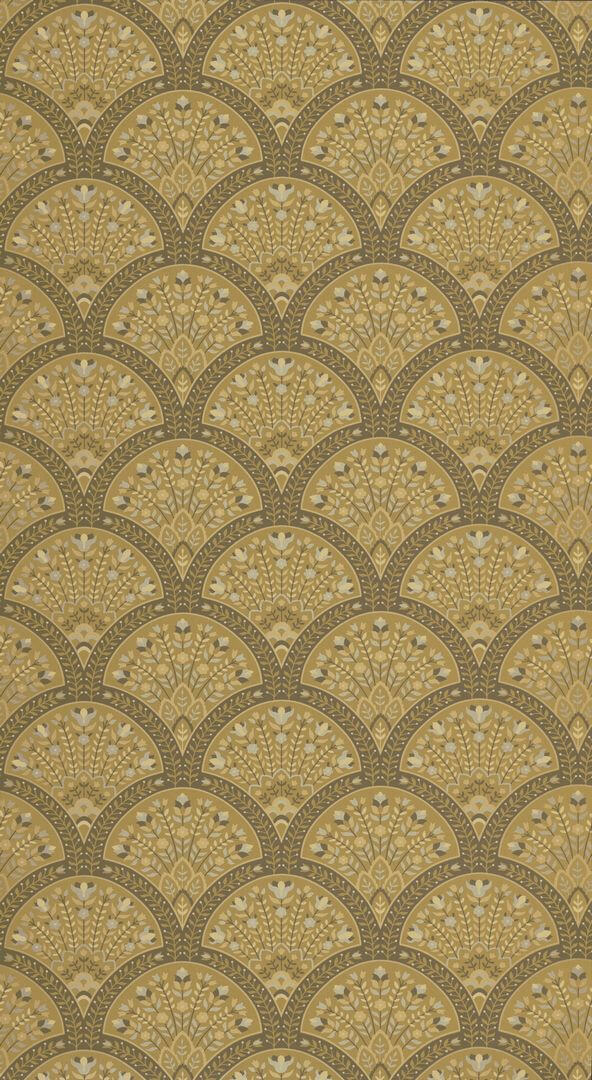 Tapeta eleganckie wachlarze z kwiatami Casadeco HETA 201192510 Wallace Heritage