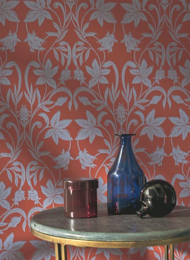 Tapeta roślinny ornament Casadeco HETA 201238665 Primrose Heritage