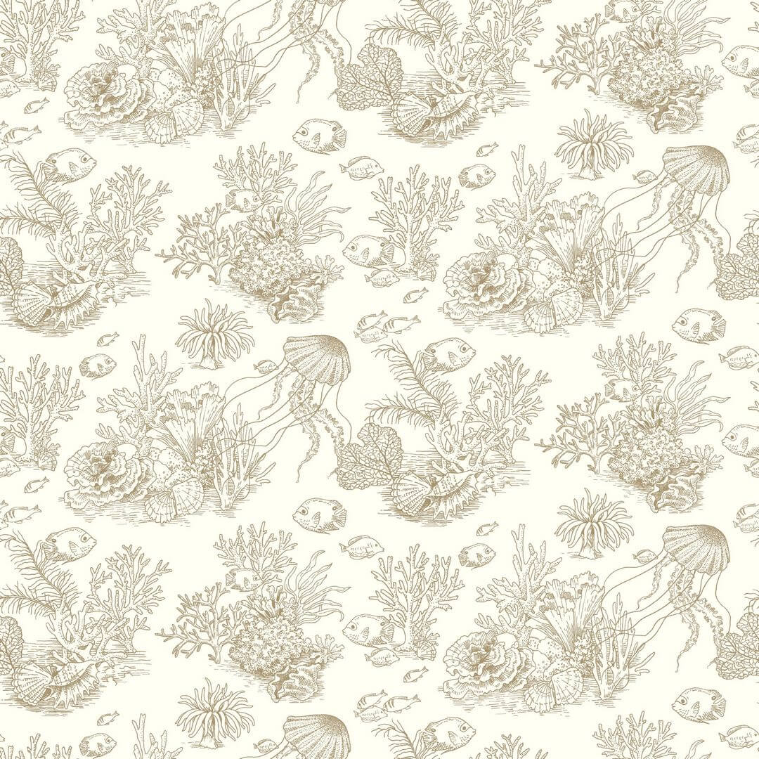 Tapeta koralowce i ryby Casadeco SEAS 201471515 Cote Sauvage Seaside