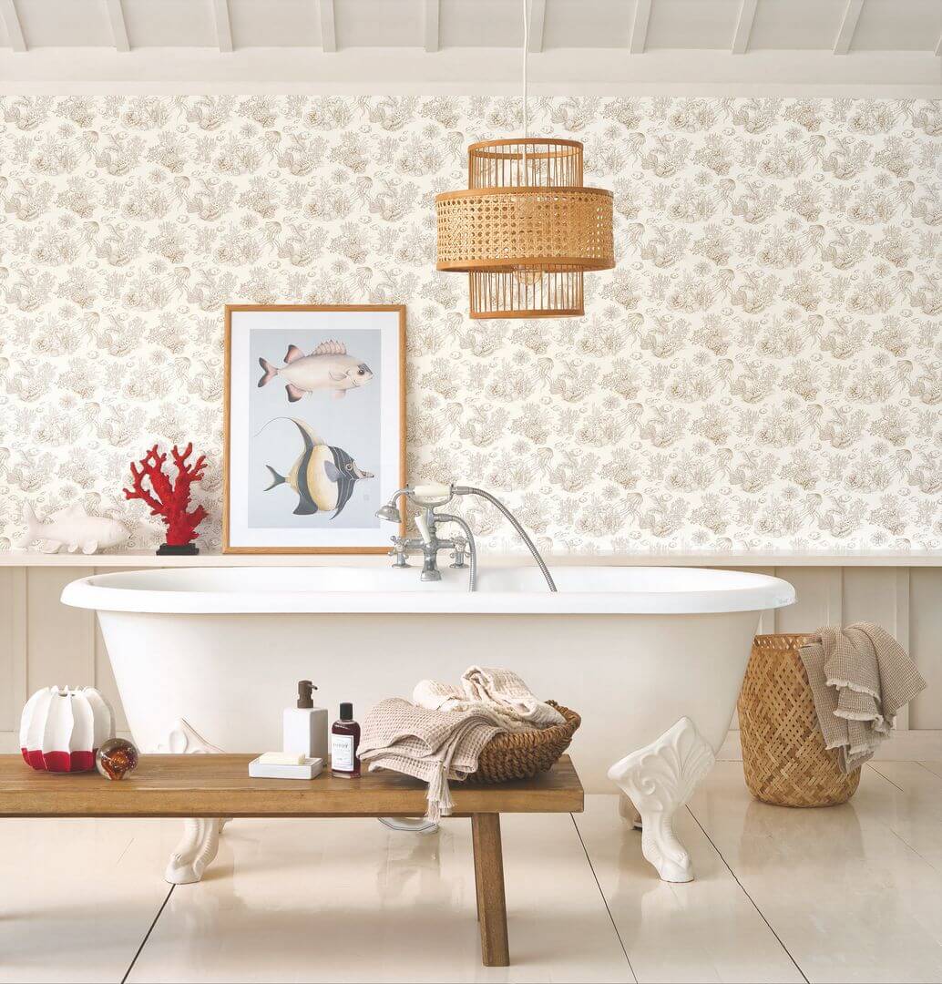 Tapeta koralowce i ryby Casadeco SEAS 201471515 Cote Sauvage Seaside