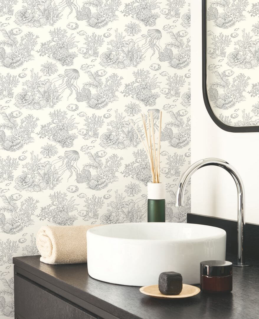 Tapeta koralowce i ryby Casadeco SEAS 201479101 Cote Sauvage Seaside