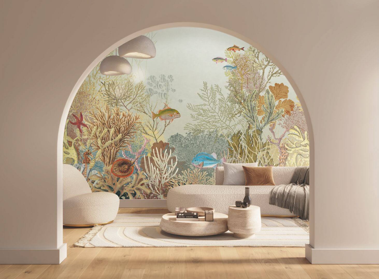 Mural podwodny krajobraz Casadeco SEAS 201540308 M Aquarium Seaside