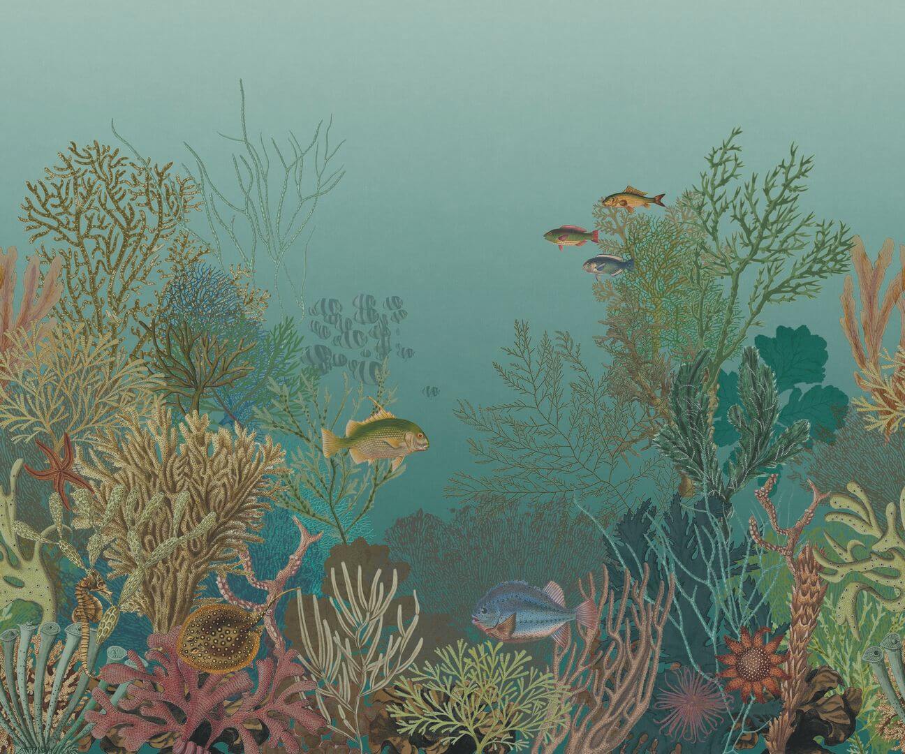Mural podwodny krajobraz Casadeco SEAS 201546307 S Aquarium Seaside