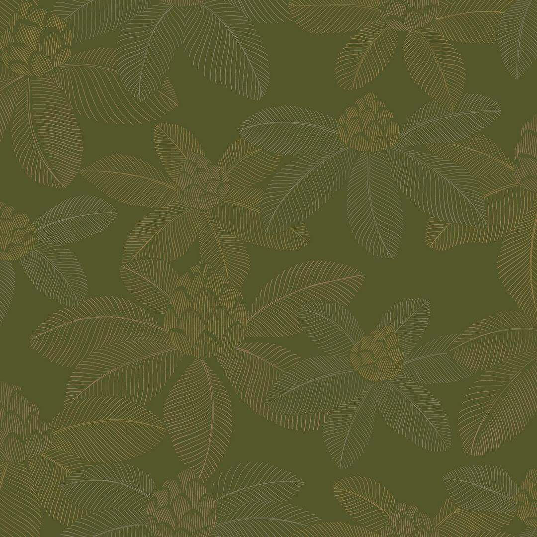 Tapeta kwiaty i liście lotosu Caselio AOB 106657172 Lotus Art of Botany