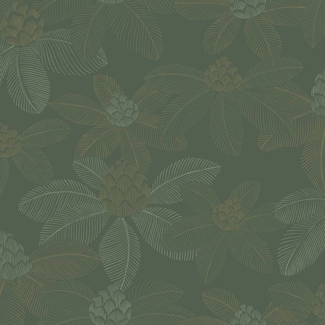 Tapeta kwiaty i liście lotosu Caselio AOB 106657290 Lotus Art of Botany