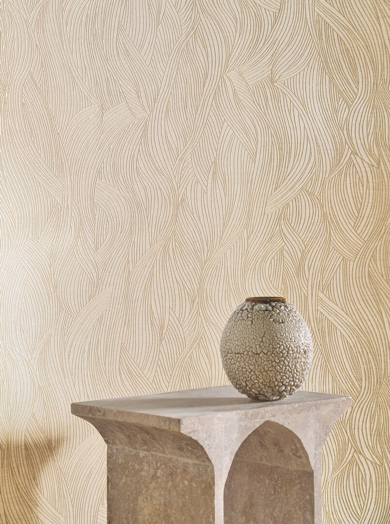 Tapeta tekstylna metaliczne linie Casamance 71620202 Alaris Linessence 2