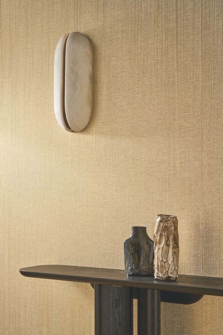 Tapeta tekstylna z efektem opalizacji Casamance 70560252 Egea Sensation
