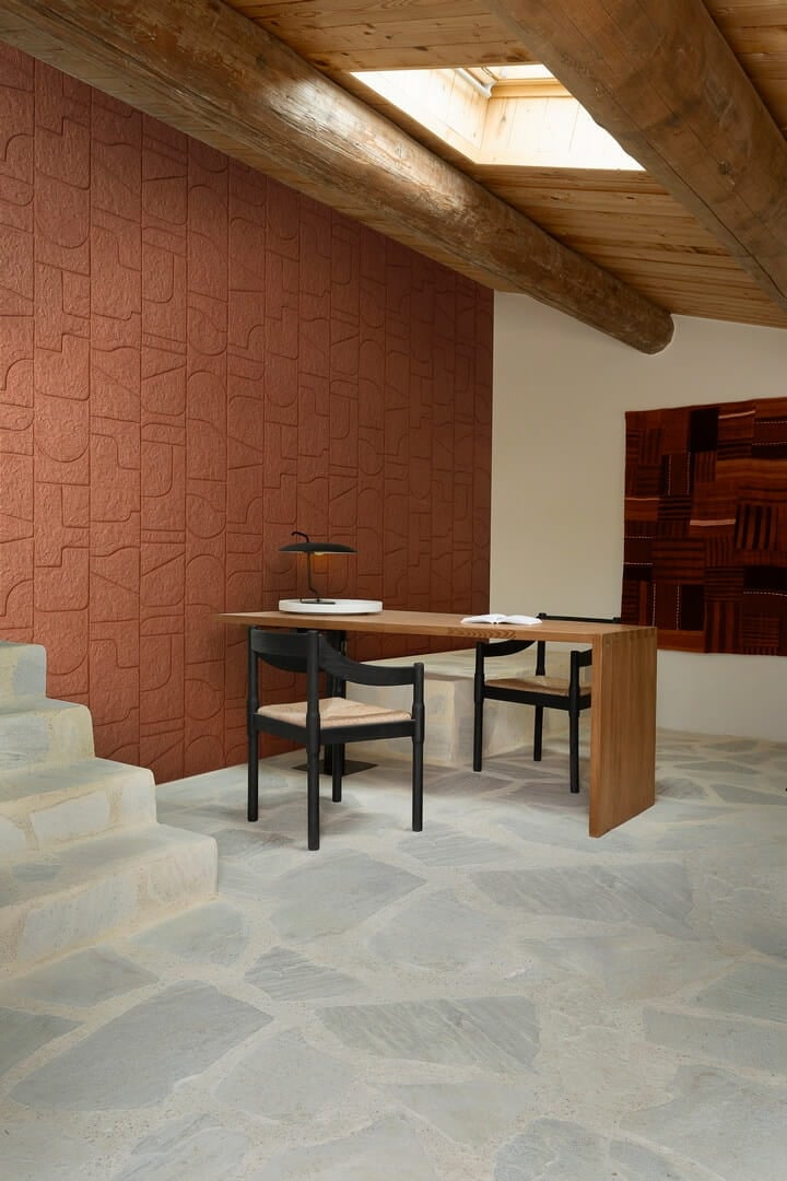 Tapeta tekstylna zaokrąglone linie 3D Arte Arcane 23911 Terra