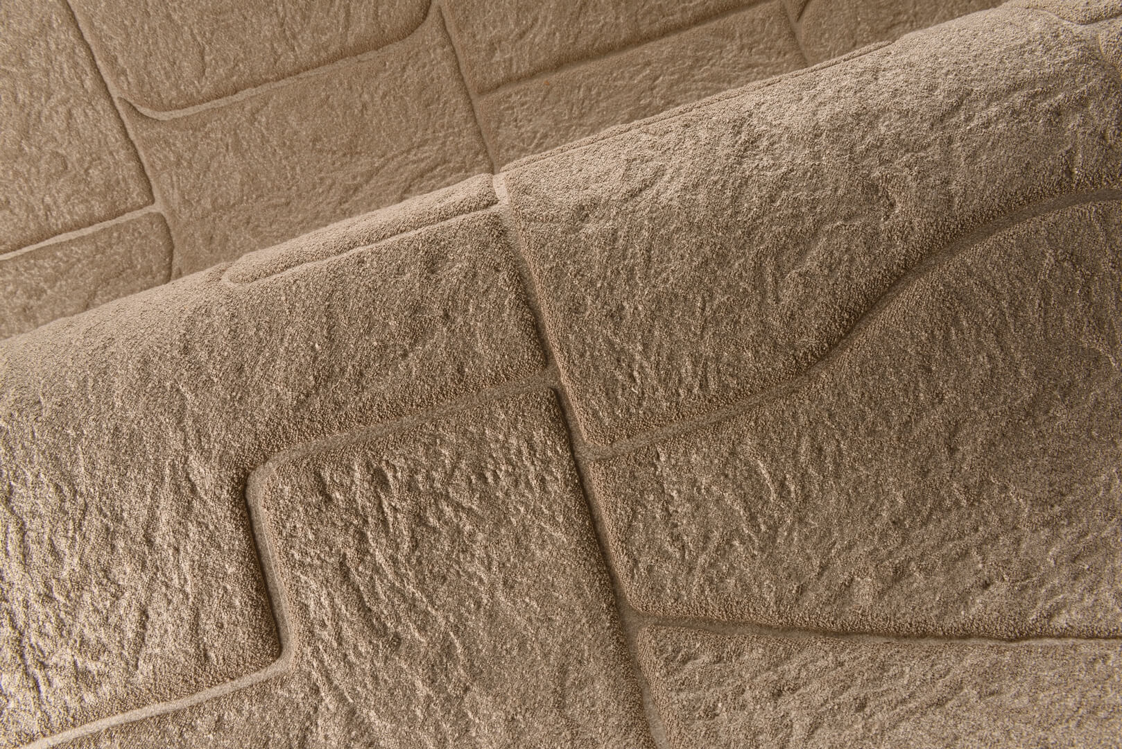 Tapeta tekstylna zaokrąglone linie 3D Arte Arcane 23913 Terra