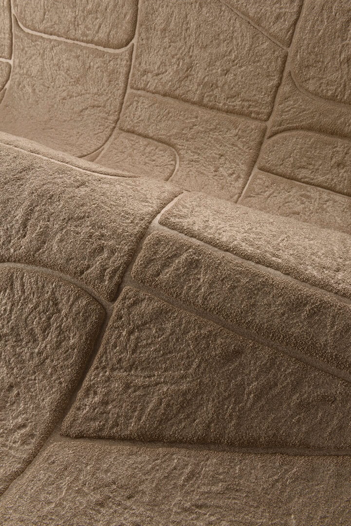 Tapeta tekstylna zaokrąglone linie 3D Arte Arcane 23913 Terra