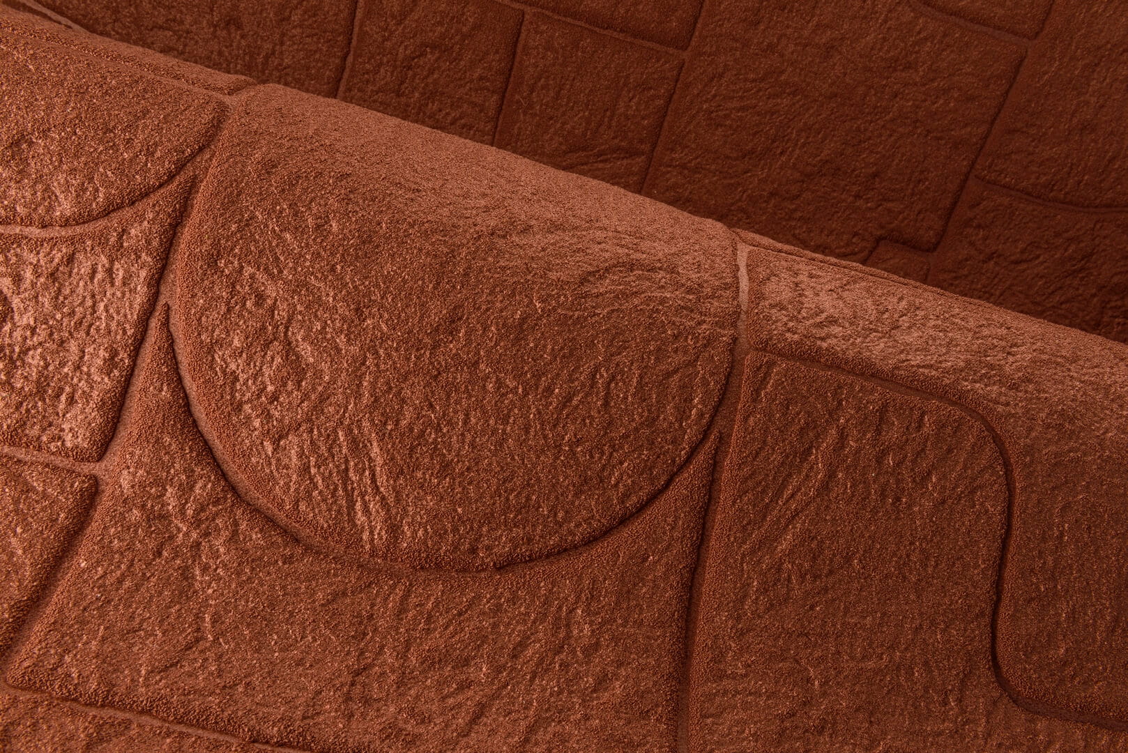 Tapeta tekstylna zaokrąglone linie 3D Arte Arcane 23914 Terra