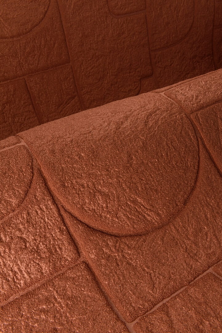 Tapeta tekstylna zaokrąglone linie 3D Arte Arcane 23914 Terra