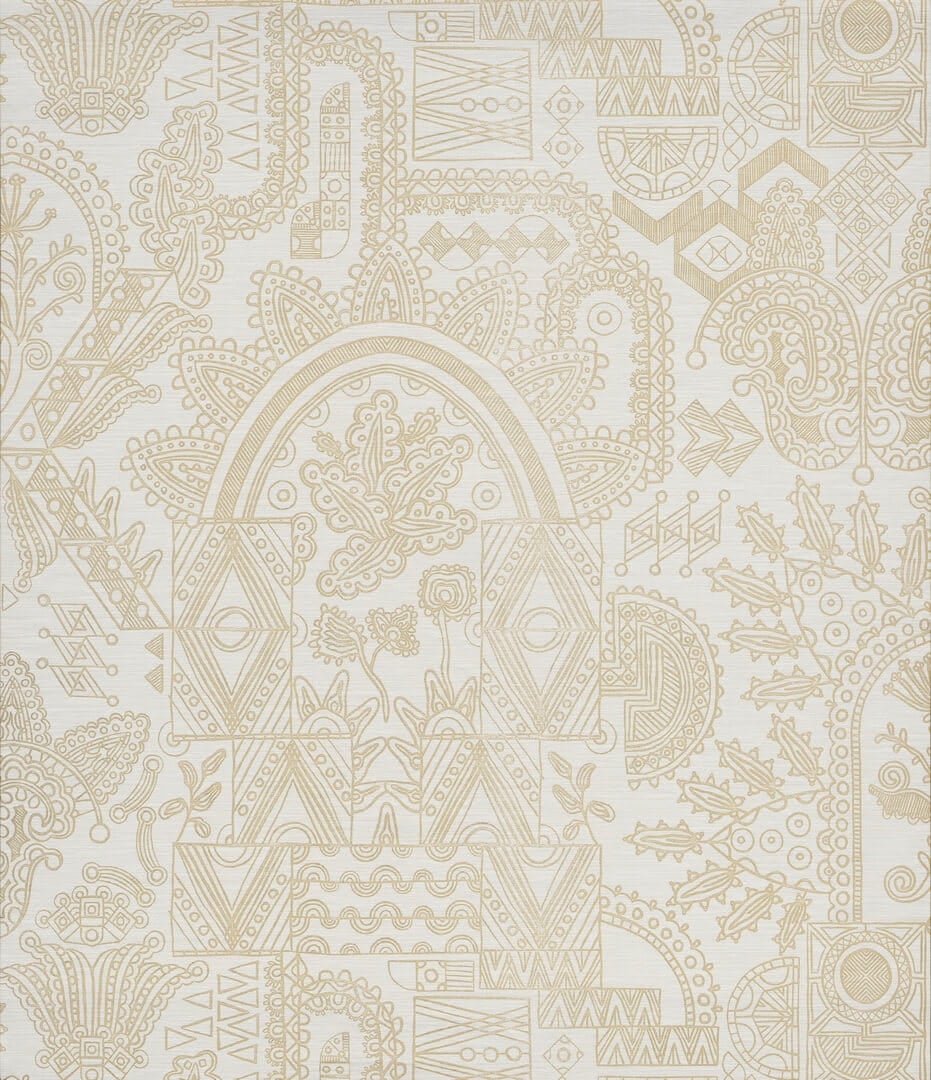 Tapeta metaliczna w orientalnym charakterze Arte Joie 30810 Embleme