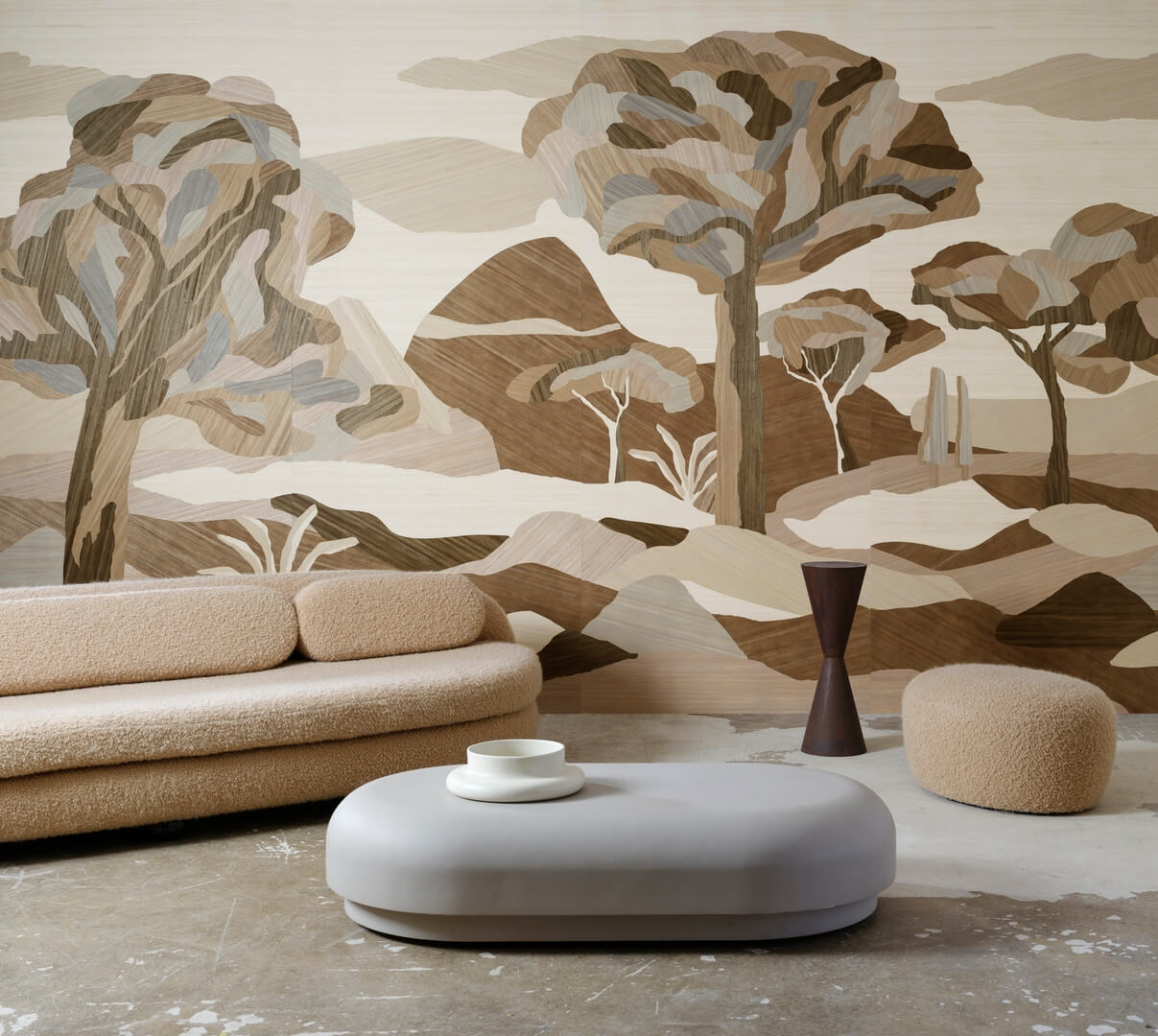 Mural naturalny fornir z motywem drzew Arte Under The Sycamore Tree 30820 Embleme