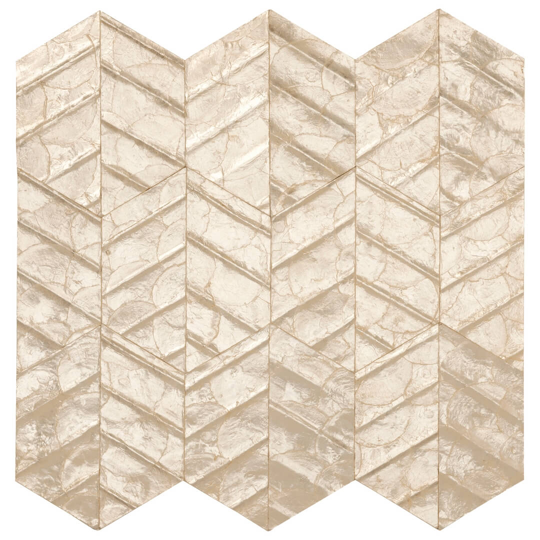 Tapeta z muszli Capiz z geometrycznym wzorem Arte Lucea 70311 Luster