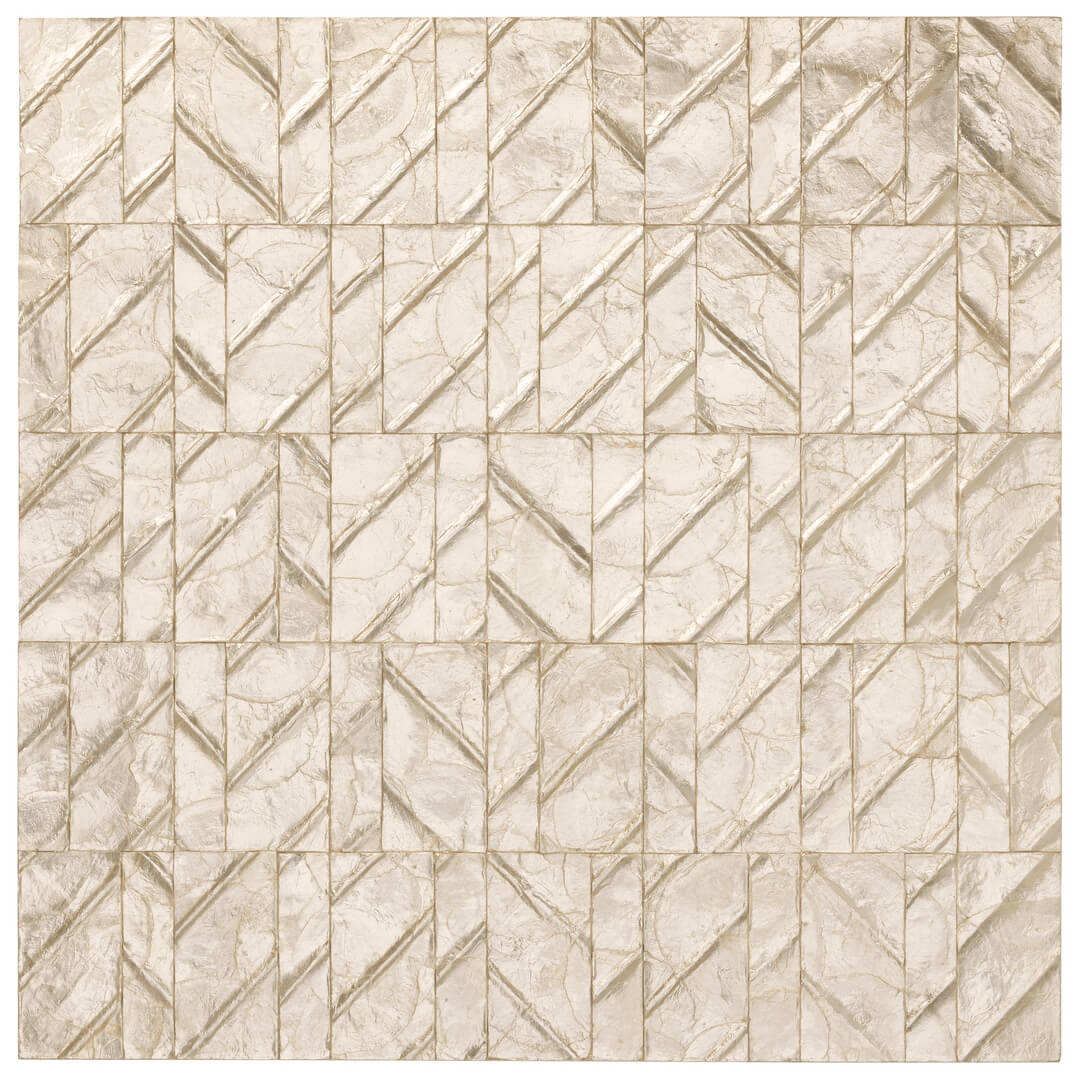 Tapeta z muszli Capiz z geometrycznym wzorem Arte Perula 70301 Luster
