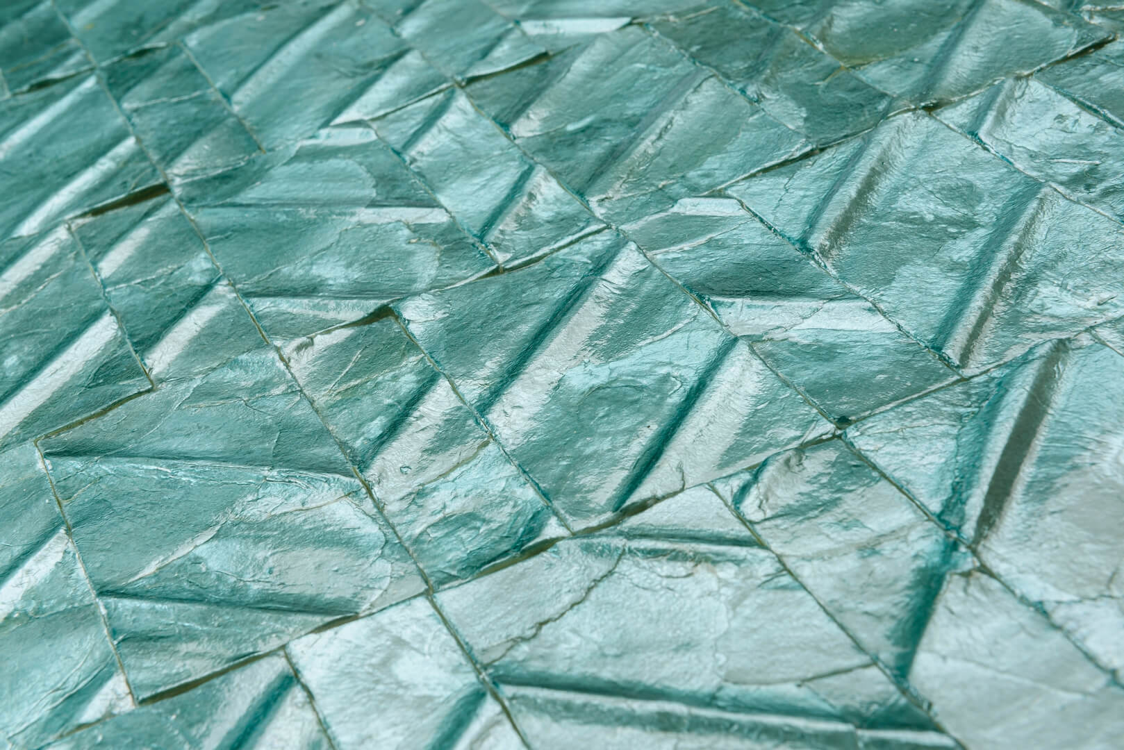 Tapeta z muszli Capiz z geometrycznym wzorem Arte Perula 70303 Luster
