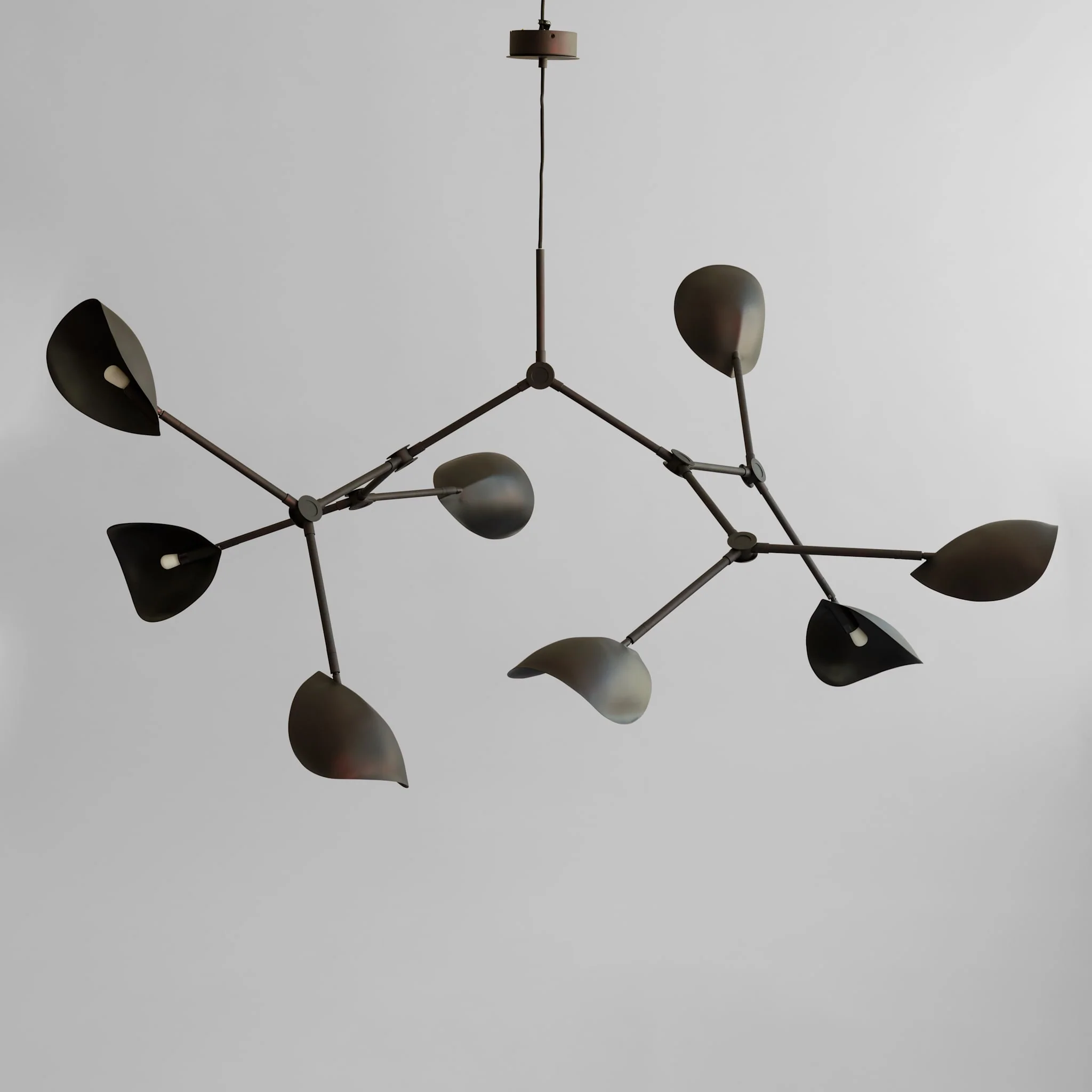 Nowoczesna lampa wisząca 251028 Stingray Chandelier Grande - Burned Black (5m) 101 Copenhagen 