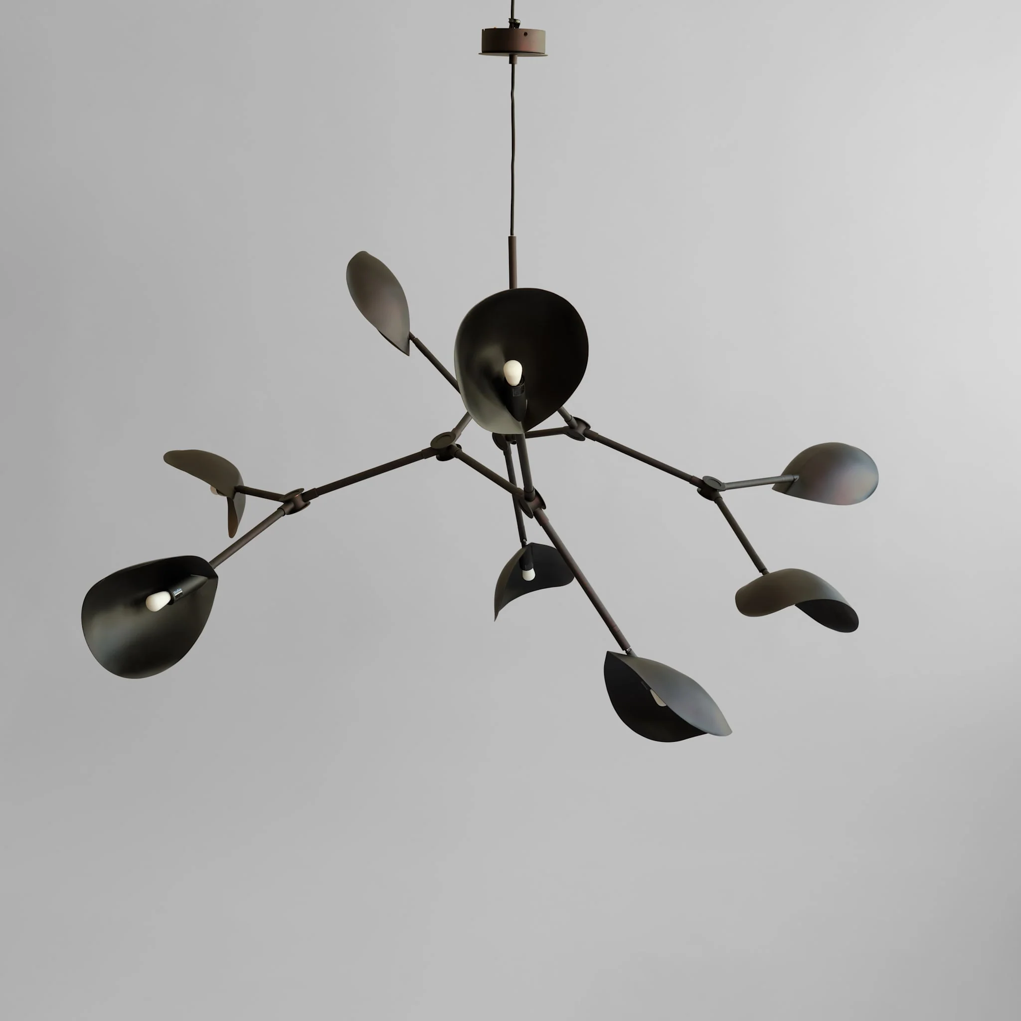 Nowoczesna lampa wisząca 251028 Stingray Chandelier Grande - Burned Black (5m) 101 Copenhagen 