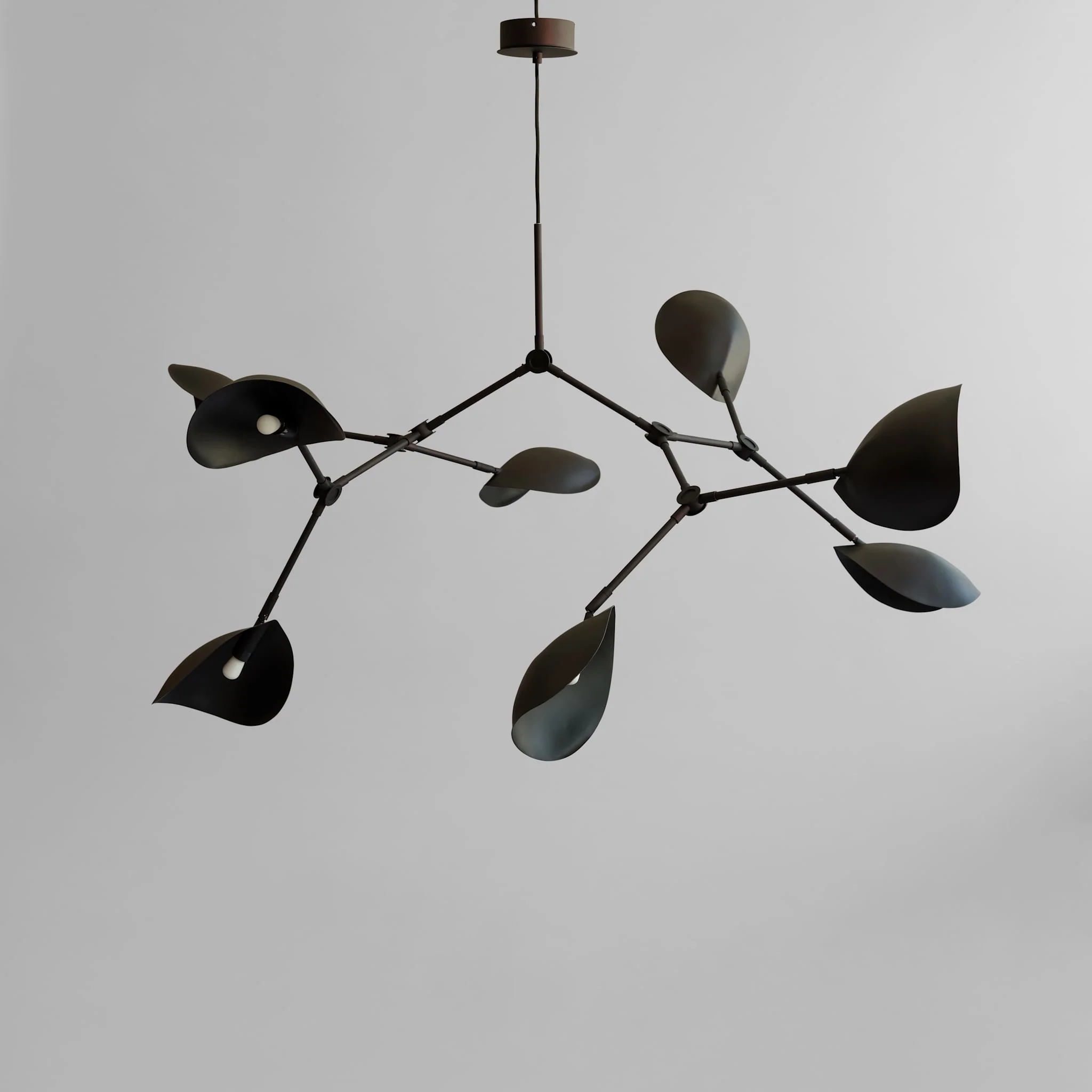 Nowoczesna lampa wisząca 251027 Stingray Chandelier – Burned Black (5m) 101 Copenhagen