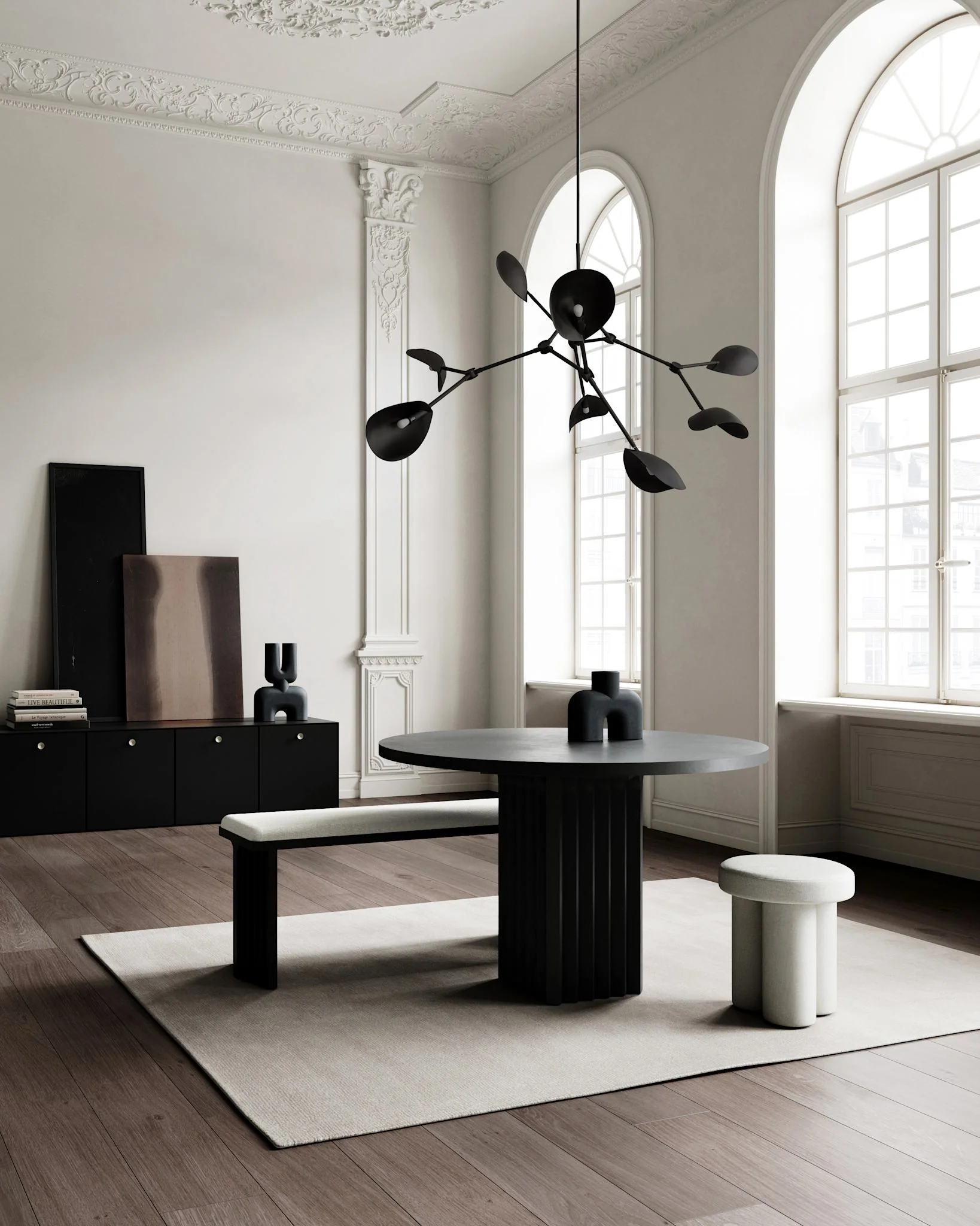 Nowoczesna lampa wisząca 251027 Stingray Chandelier – Burned Black (5m) 101 Copenhagen