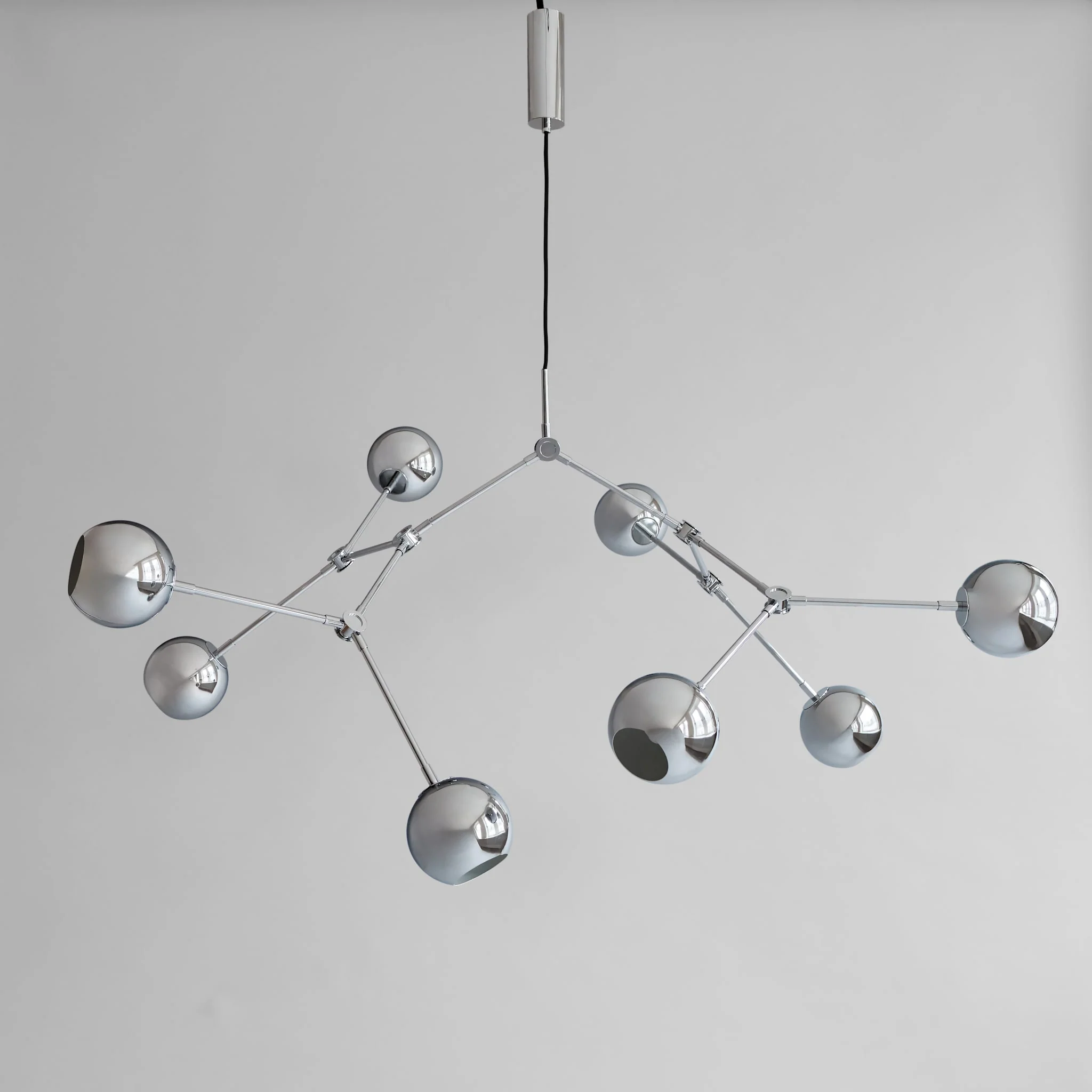 Nowoczesna lampa wisząca 249018 Drop Chandelier Globe – Chrome (5m) 101 Copenhagen. 