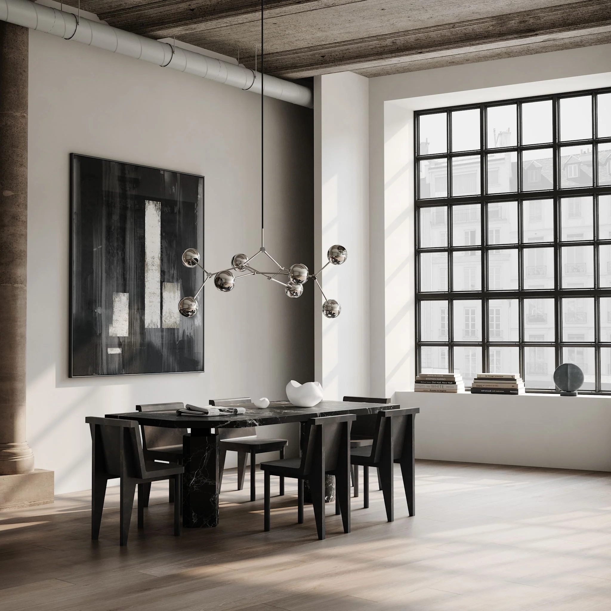 Nowoczesna lampa wisząca 249018 Drop Chandelier Globe – Chrome (5m) 101 Copenhagen. 