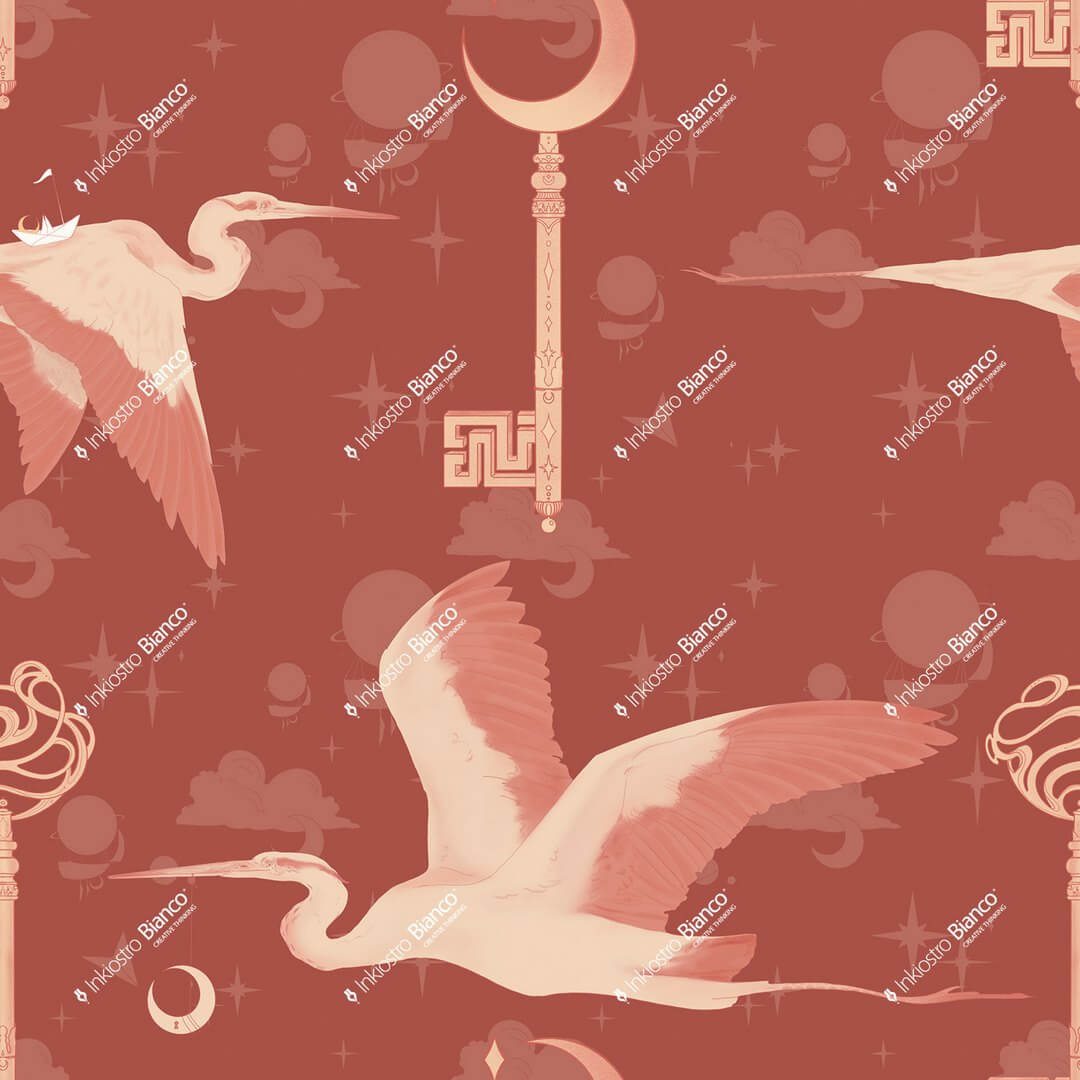 Fototapeta czaple Inkiostro Bianco HERON'S FLIGHT INKIINI2504 Inkids