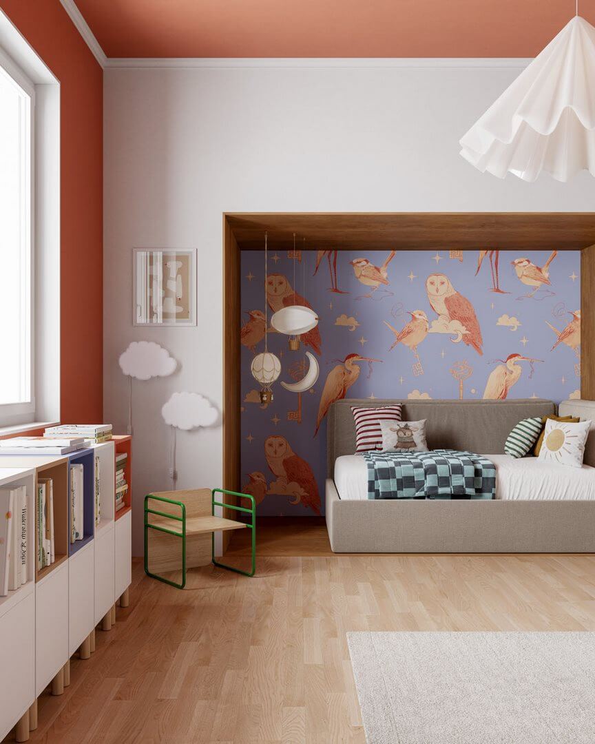 Fototapeta ptaki Inkiostro Bianco LUNAR WHISPERS INKSRNE2501 Inkids