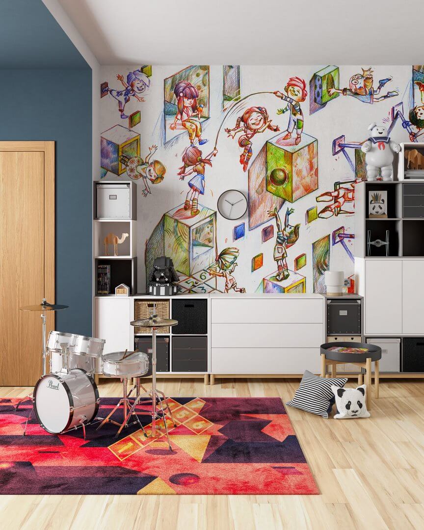Fototapeta rysunkowy plac zabaw Inkiostro Bianco PARTY INKPKAA2502 Inkids