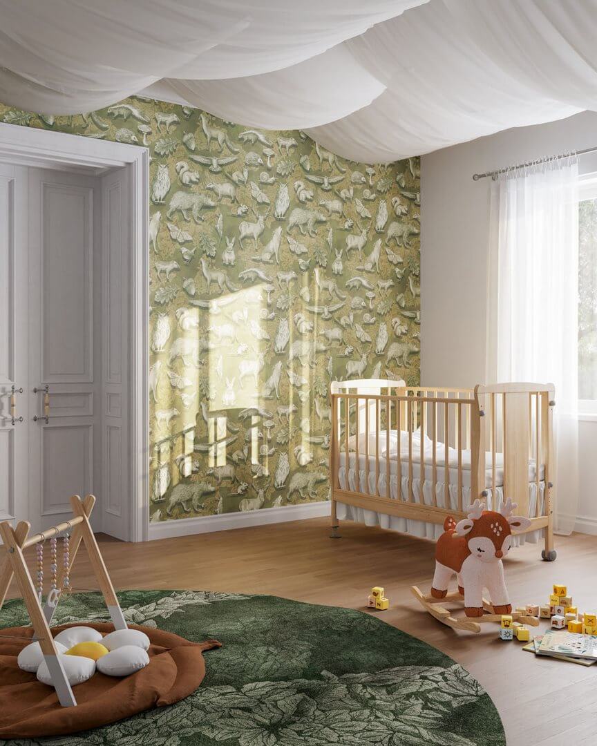 Fototapeta leśne zwierzęta Inkiostro Bianco WOODLAND INKSNAS2502 Inkids