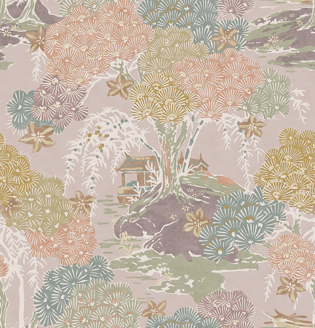 Tapeta inspirowana japońskimi pejzażami J&V 26032 See Of Trees Scalamandre