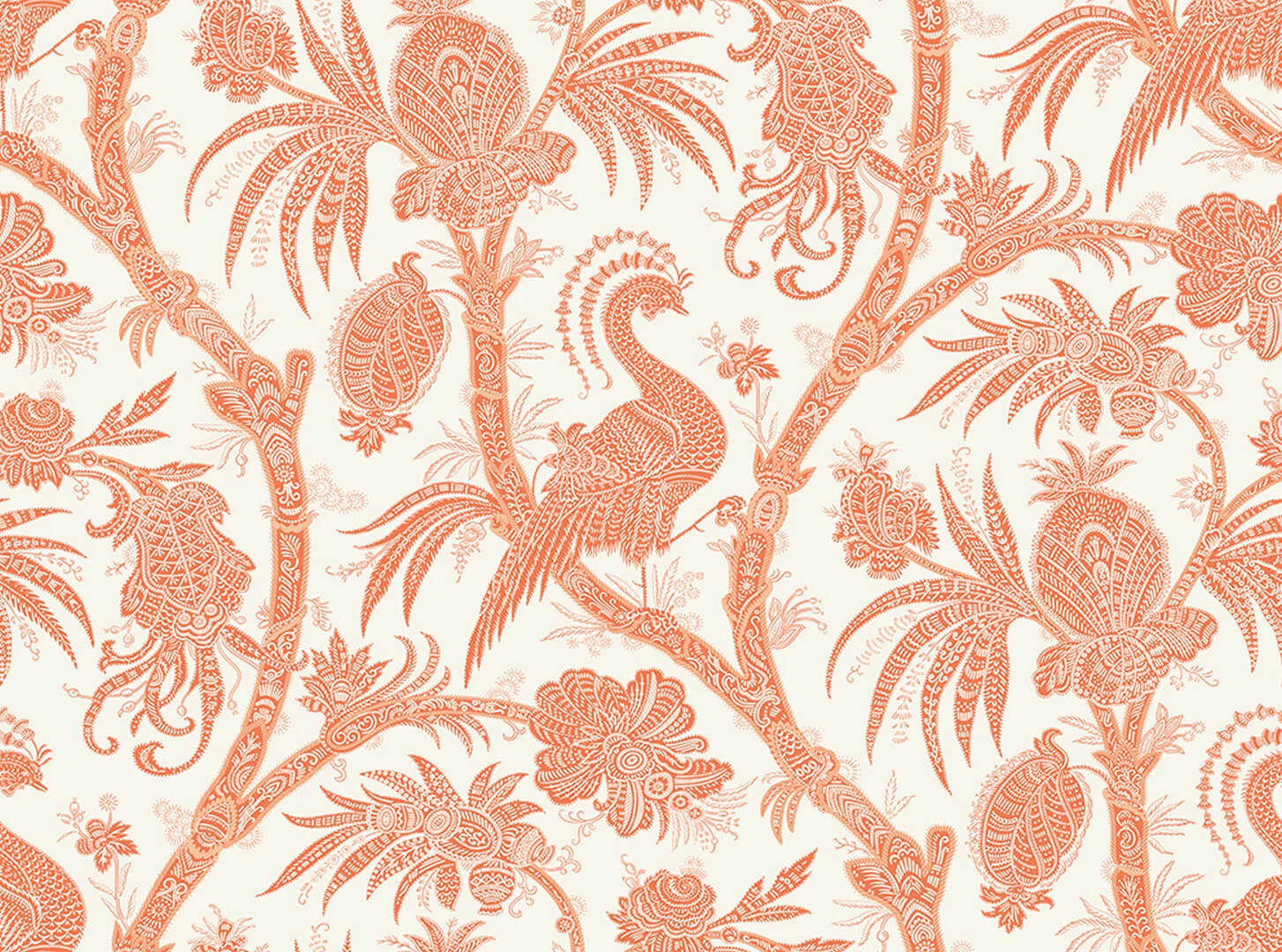 Tapeta orientalna roślinna J&V 26043 Balinese Peacock Scalamandre
