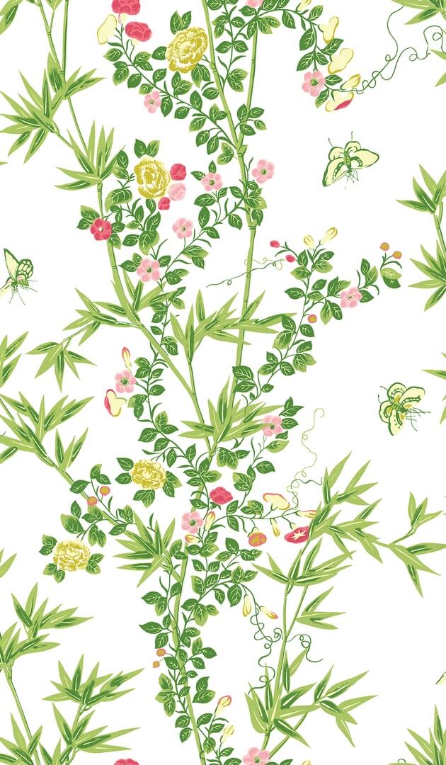 Tapeta roślinna w orientalnym stylu J&V 26057 Jardin de Chine Scalamandre