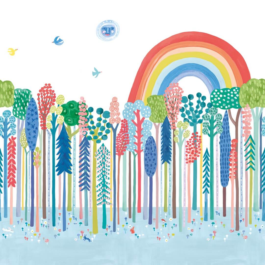 Mural kolorowe drzewa i tęcza Villa Nova W652/01 Rainbow Forest Picturebook II