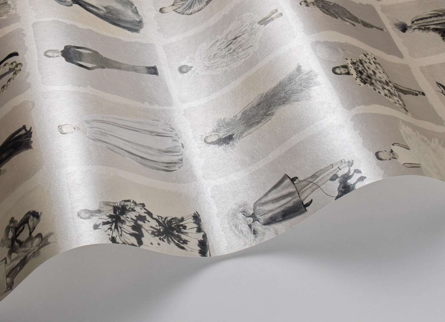 Tapeta modelki Cole & Son 175/1002M Monochrome Pearl Harrods Couture Carouse