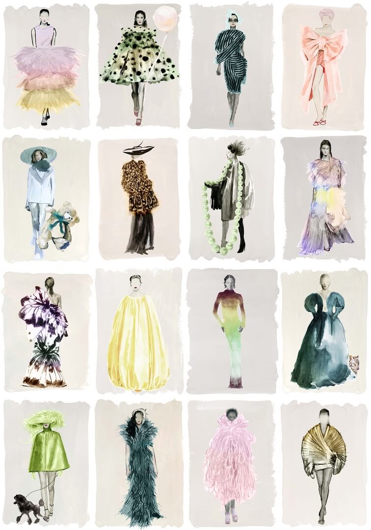 Tapeta modelki Cole & Son 175/1003 Pastel Harrods Couture Carouse