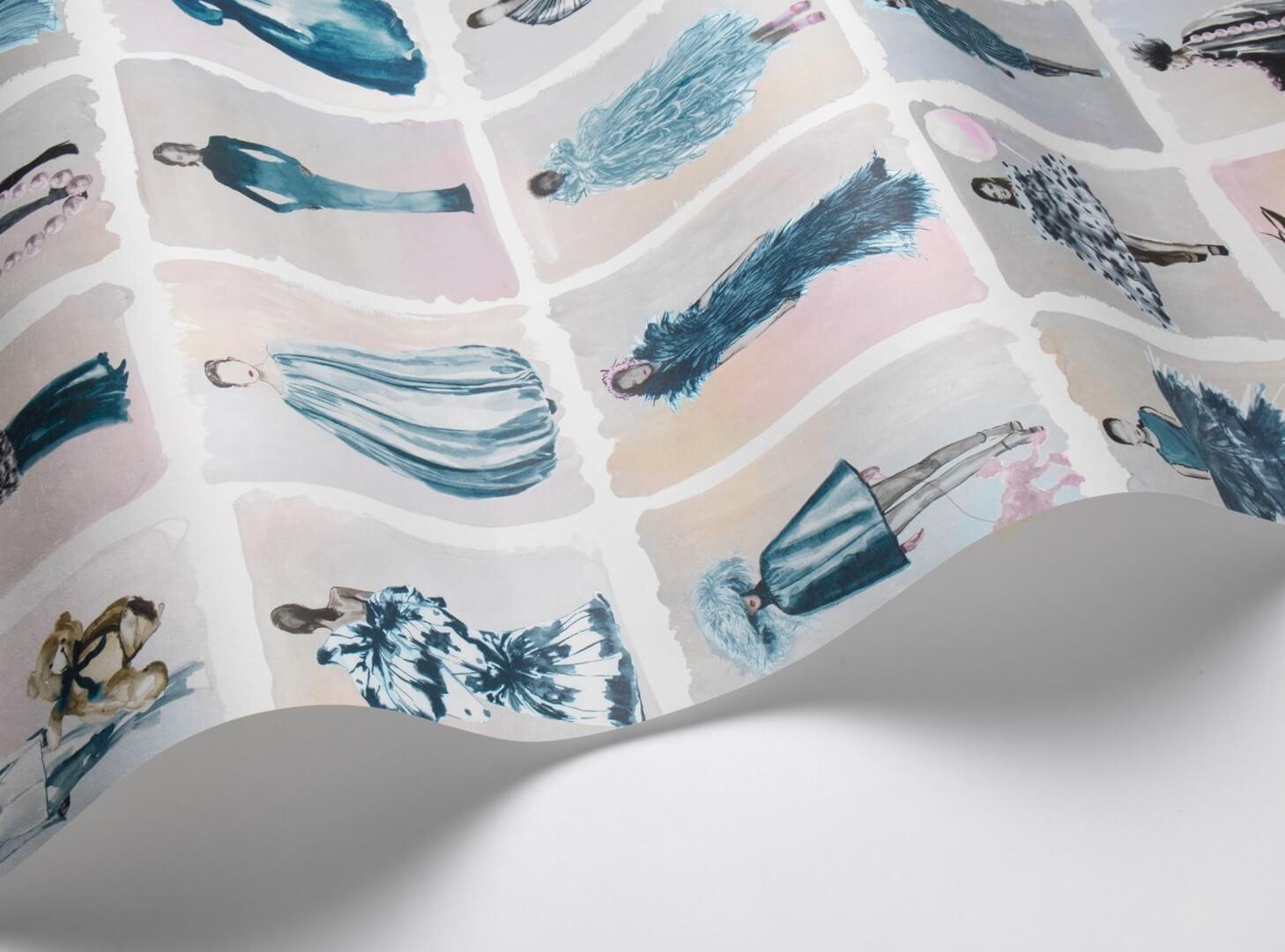 Tapeta modelki Cole & Son 175/1004 China Blue Harrods Couture Carouse