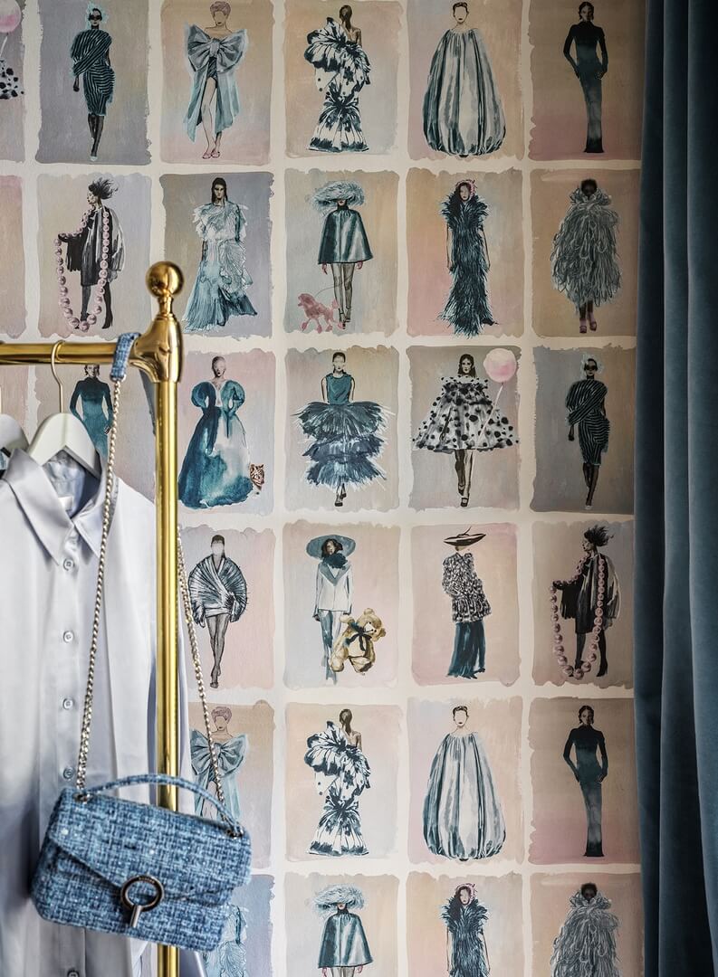 Tapeta modelki Cole & Son 175/1004 China Blue Harrods Couture Carouse